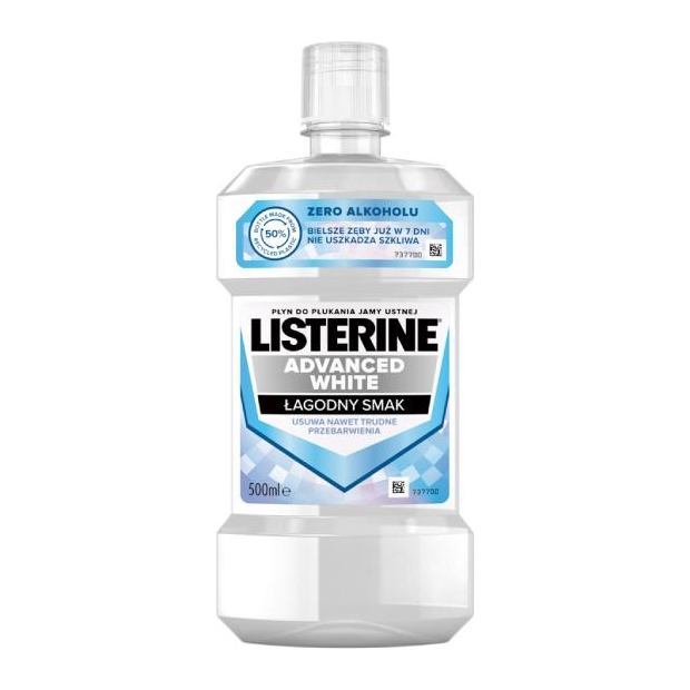 LISTERINE Advanced White Łagodny Smak, 500 ml | drogeria-zdrowie.com.pl