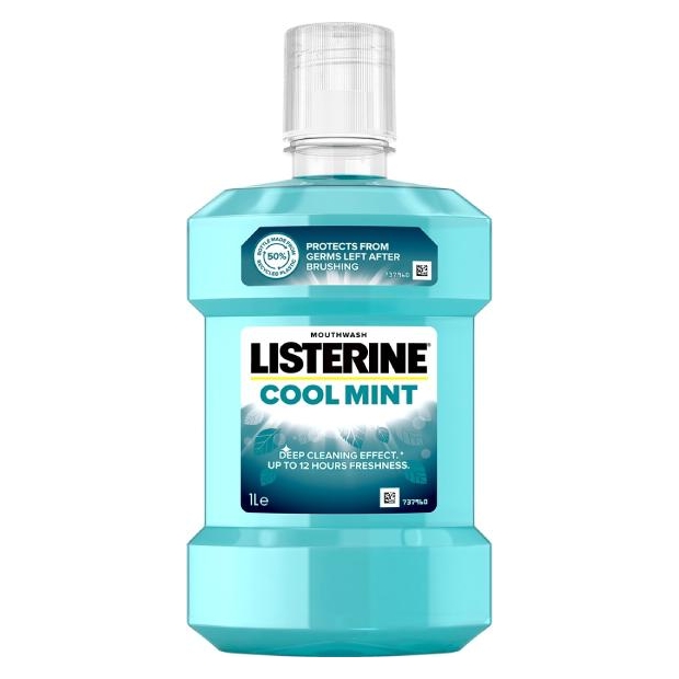LISTERINE Cool Mint płyn do płukania jamy ustnej, 1000 ml | drogeria-zdrowie.com.pl