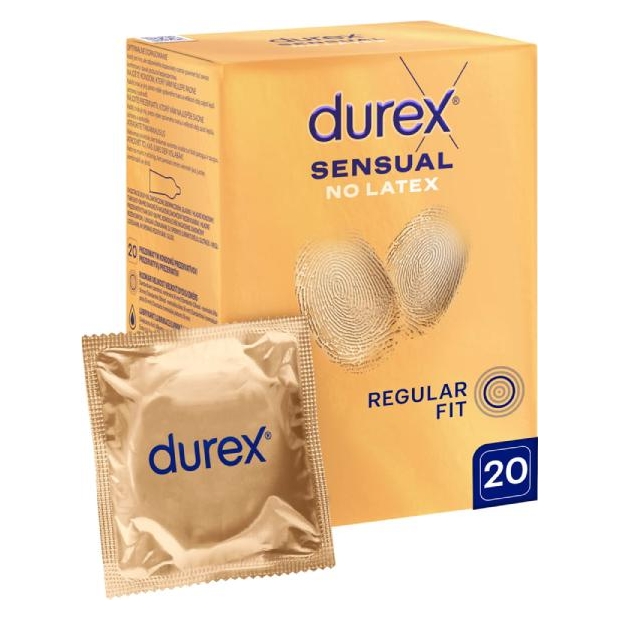Durex Sensual No Latex Prezerwatywy nielateksowe 20szt. | drogeria-zdrowie.com.pl