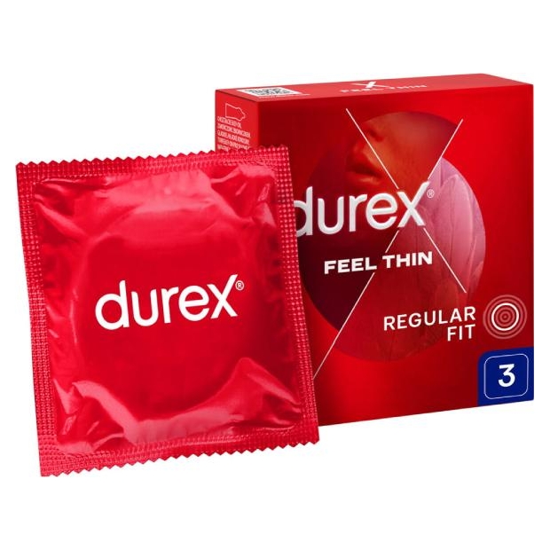 Durex Feel Thin Prezerwatywy 3 szt. | drogeria-zdrowie.com.pl
