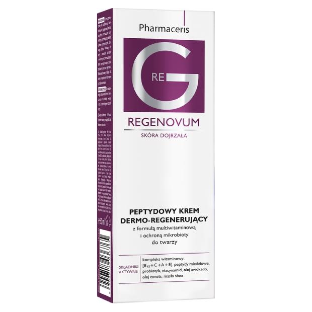 PHARMACERIS Regenovum krem do twarzy dermo-regenerujący peptydowy 50ml | drogeria-zdrowie.com.pl