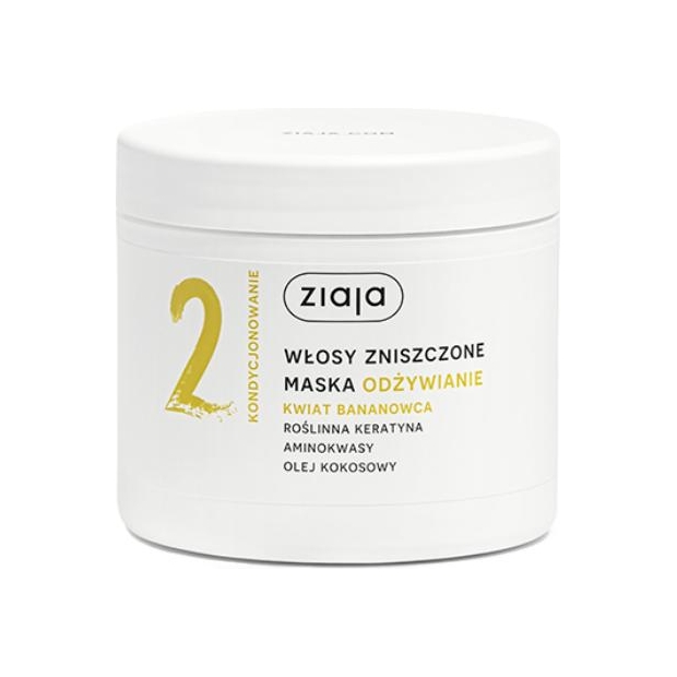 ZIAJA ODŻYWIANIE Kwiat Bananowca Maska włosów, 350ml | drogeria-zdrowie.com.pl