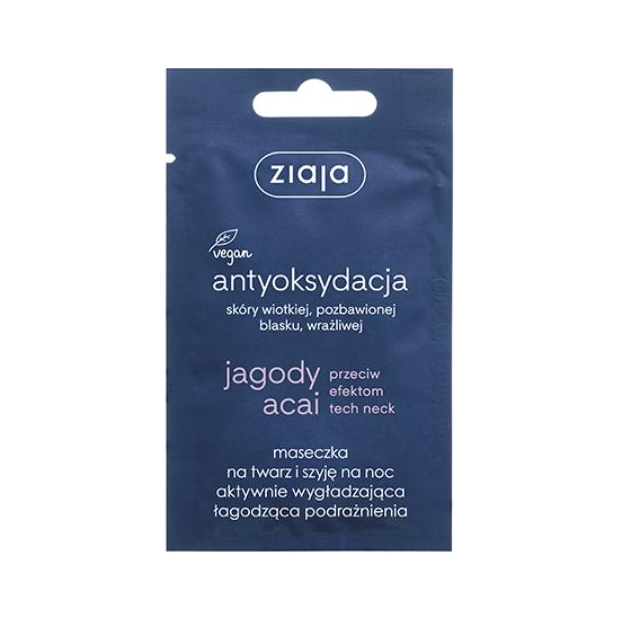 ZIAJA Jagody Acai maska wygładzająco-łagodząca, 7ml | drogeria-zdrowie.com.pl
