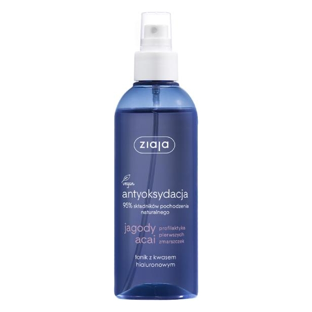 ZIAJA Jagody Acai tonik-spray z kwasem hialuronowym, 200ml | drogeria-zdrowie.com.pl