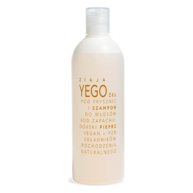 Ziaja Yego Żel-szampon pod prysznic górski pieprz, 400ml | drogeria-zdrowie.com.pl