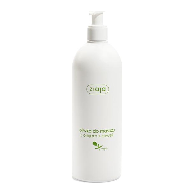 ZIAJA Oliwka do masażu naturalna z oliwą z oliwek, 500ml | drogeria-zdrowie.com.pl