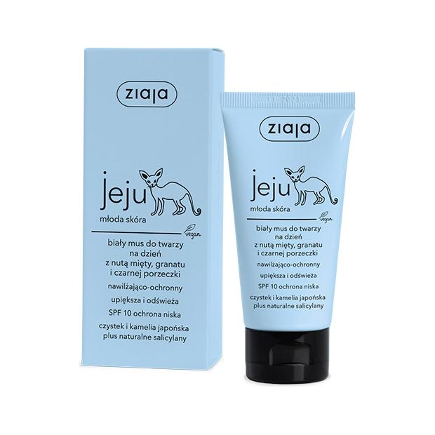 ZIAJA Jeju Młoda skóra mus do twarzy biały, 50ml | drogeria-zdrowie.com.pl