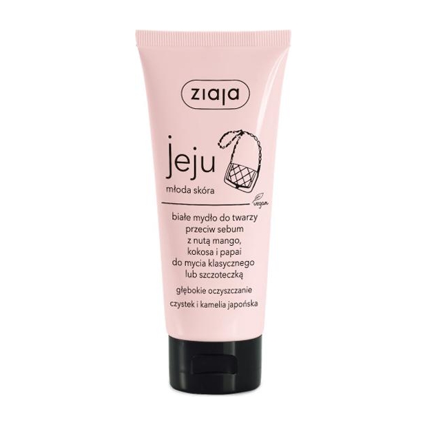 ZIAJA Jeju Mydło do twarzy białe, 75ml | drogeria-zdrowie.com.pl