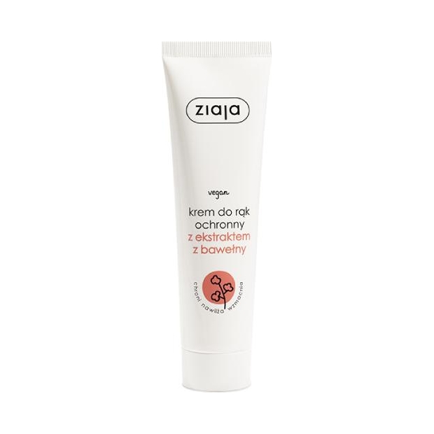 ZIAJA Krem do rąk ochronny z ekstraktem z bawełny, 100ml | drogeria-zdrowie.com.pl