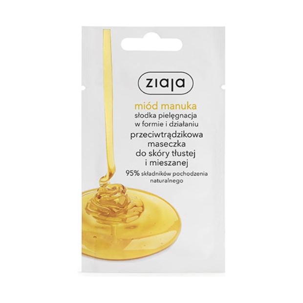 ZIAJA Miód Manuka Maseczka do twarzy, 7ml | drogeria-zdrowie.com.pl
