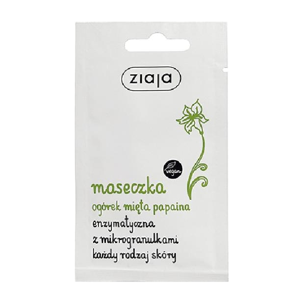 ZIAJA Ogórek Mięta Maseczka enzymatyczna, 7ml | drogeria-zdrowie.com.pl