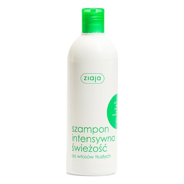 ZIAJA Intensywna Świeżość Szampon do mycia włosów tłustych, 400ml | drogeria-zdrowie.com.pl