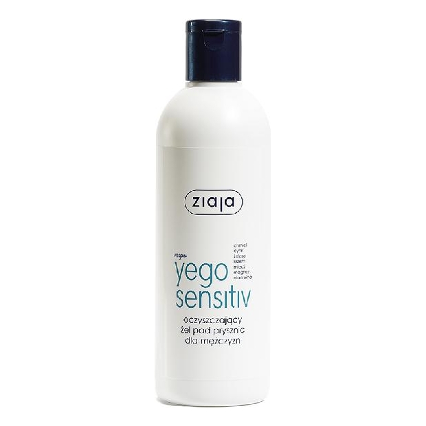 ZIAJA Yego Sensitiv Żel pod prysznic dla mężczyzn oczyszczający, 300ml | drogeria-zdrowie.com.pl