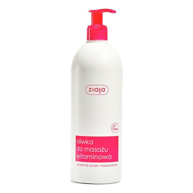 ZIAJA Oliwka do masażu witaminowa, 500ml | drogeria-zdrowie.com.pl