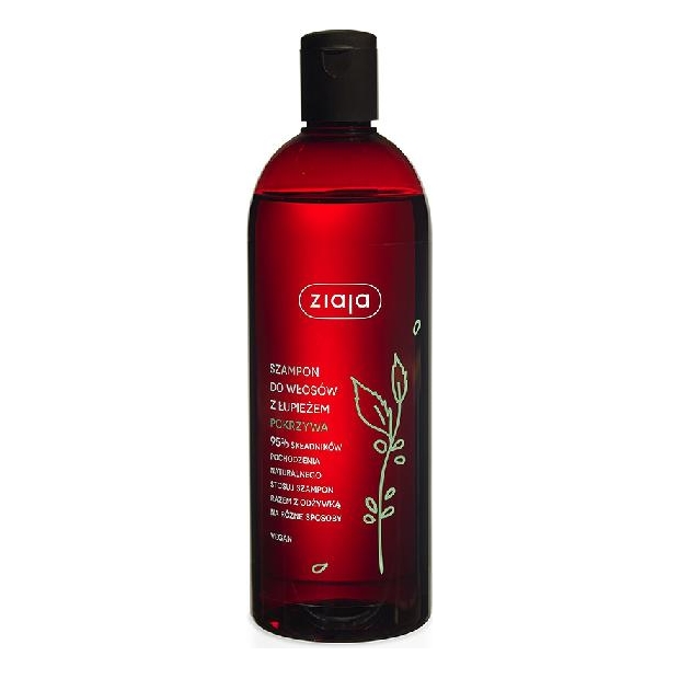 ZIAJA Pokrzywowy Szampon do mycia włosów z łupieżem, 500ml | drogeria-zdrowie.com.pl