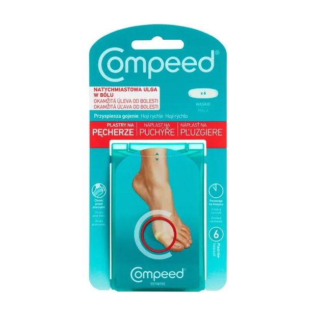 COMPEED plastry na pęcherze wąskie, 6 sztuk | drogeria-zdrowie.com.pl