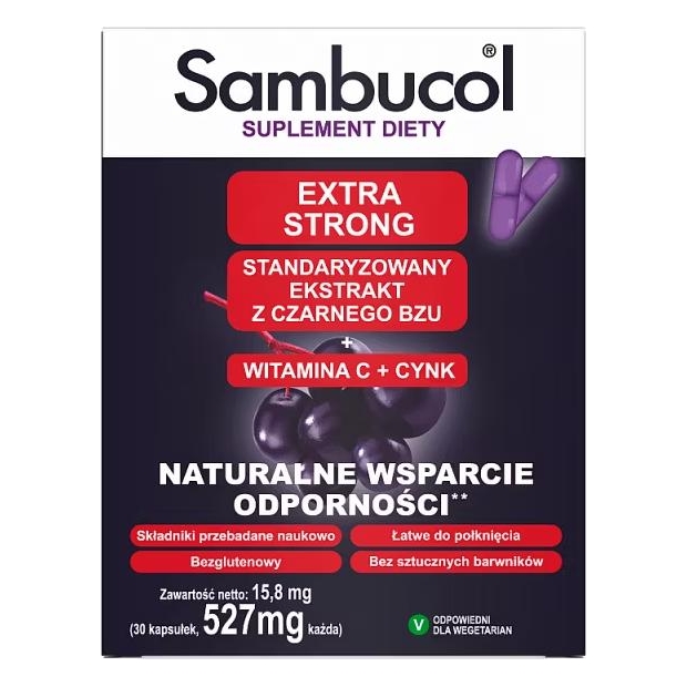 SAMBUCOL Extra Strong, 30 kapsułek