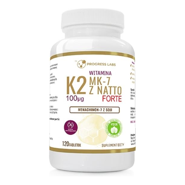 PROGRESS LABS Witamina K2 MK-7 100ug, 120 tabletek