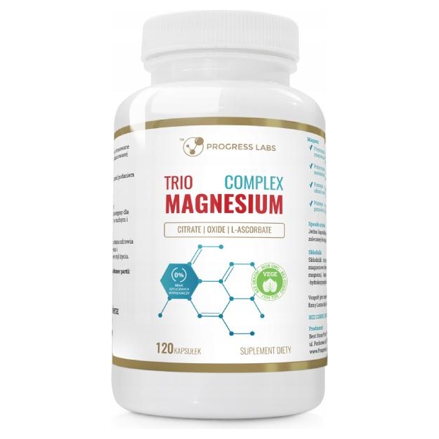 PROGRESS LABS Trio Magnesium complex, 120 kapsułek