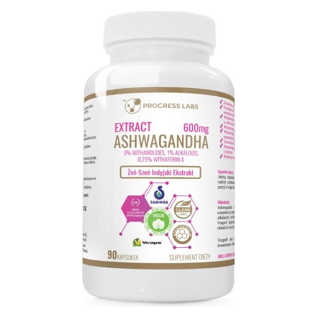 PROGRESS LABS Ashwagandha extract, 90 tabletek