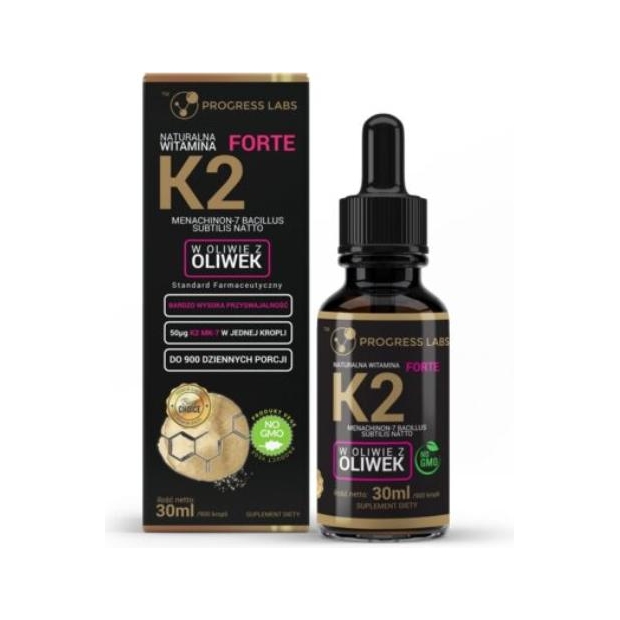 PROGRESS LABS Naturalna Witamina K2 Forte krople, 30ml