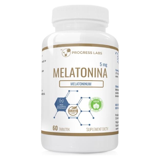 PROGRESS LABS Melatonina 5mg, 60 tabletek