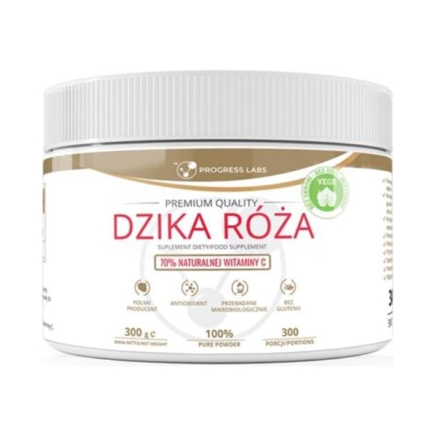 PROGRESS LABS Dzika róża, 300g | drogeria-zdrowie.com.pl
