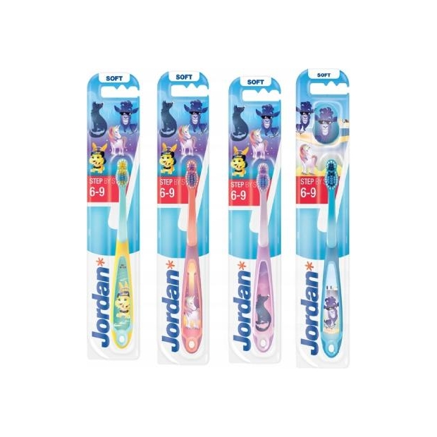 JORDAN Step By Step Szczoteczka do mycia zębów 6-9 lat, 1 sztuka | drogeria-zdrowie.com.pl