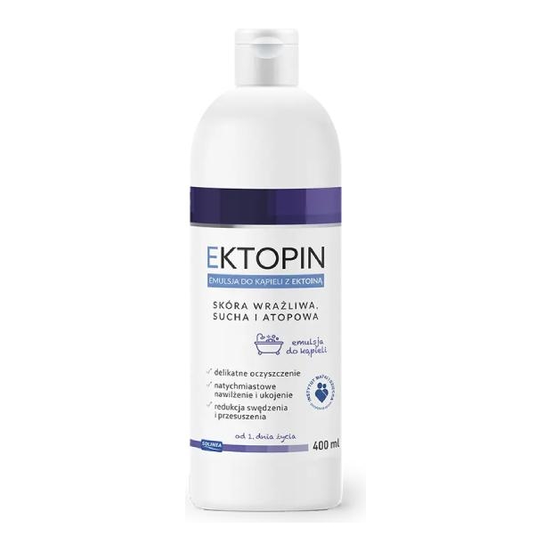 EKTOPIN Emulsja do kąpieli z ektoiną, 400ml | drogeria-zdrowie.com.pl
