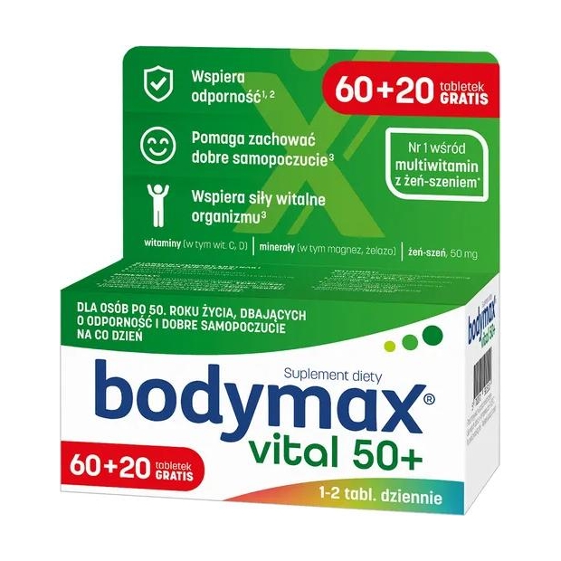 BODYMAX Vital, 80 tabletek | drogeria-zdrowie.com.pl