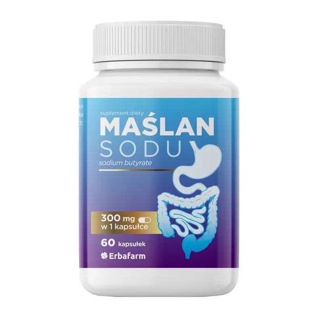 ERBAFARM Maślan Sodu 300, 60 kapsułek | drogeria-zdrowie.com.pl