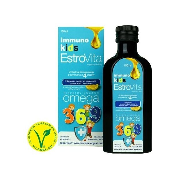 EstroVita Immuno Kids olej 150 ml | drogeria-zdrowie.com.pl