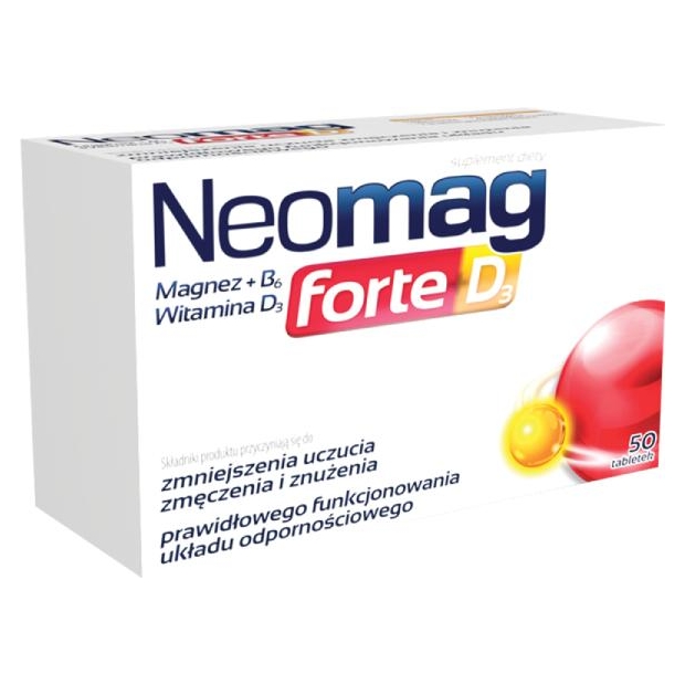 Neomag forte D3, 50 tabletek | drogeria-zdrowie.com.pl