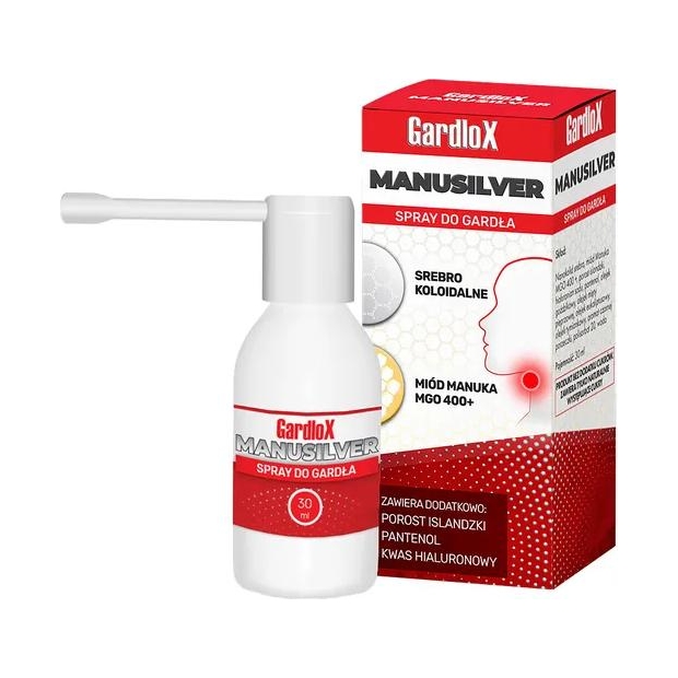 Gardlox Manusilver Spray do gardła 30ml | drogeria-zdrowie.com.pl