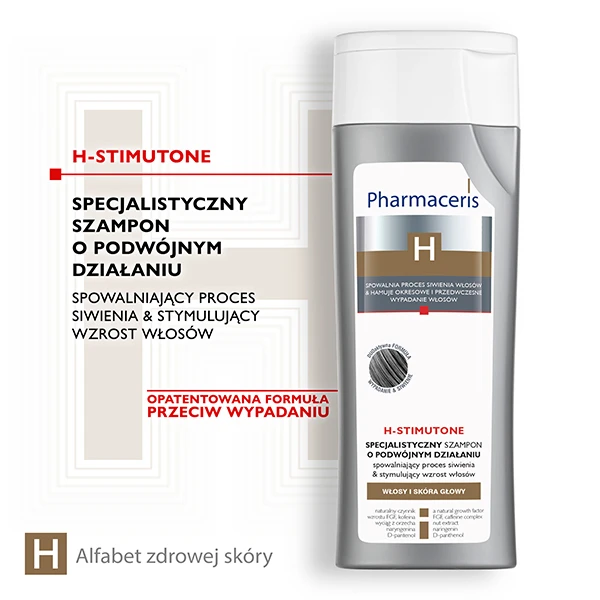 PHARMACERIS H-STIMUTONE Szampon przeciw siwieniu, 250 ml 1