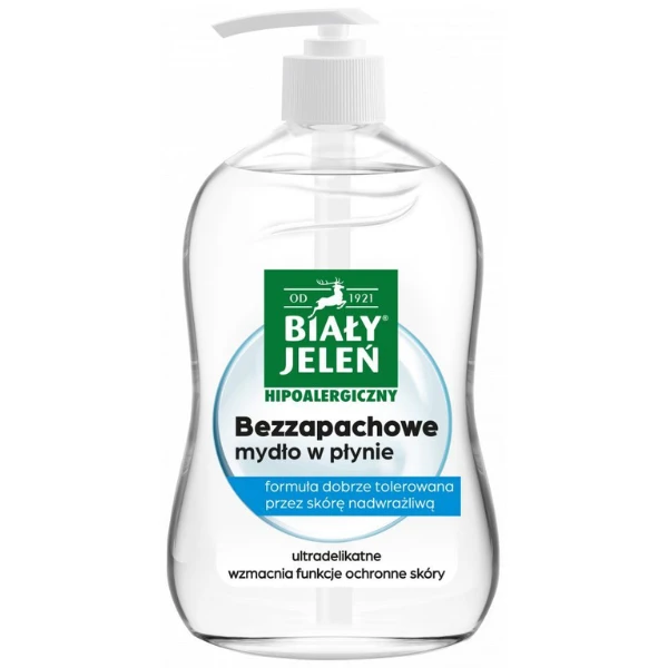 Biały Jeleń Hipoalergiczny Mydło w płynie bezzapachowe, 500ml