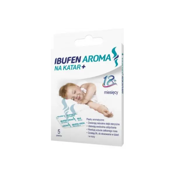 IBUFEN AROMA Plastry na katar+ powyżej 18 miesięcy, 5 sztuk