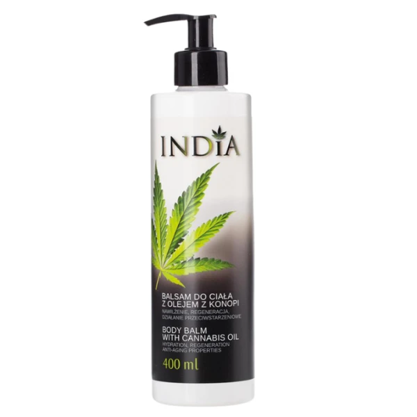 India Balsam do ciała z olejem z konopi, 400ml