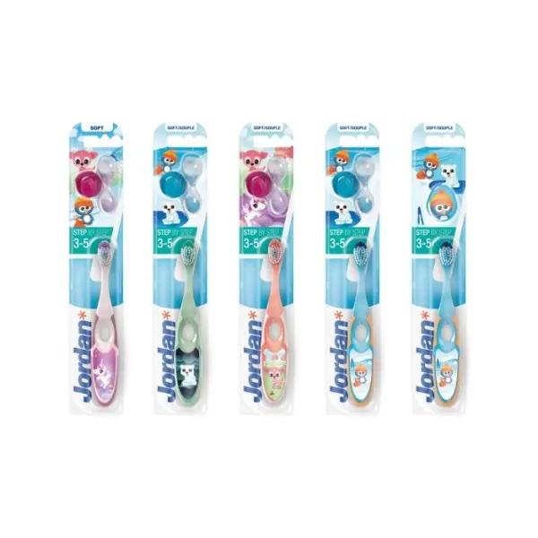 JORDAN Step By Step Szczoteczka do mycia zębów 3-5 lat, 1 sztuka