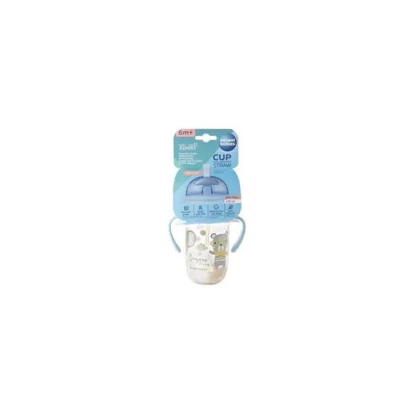 Kubek niekapek z rurką i odważnikiem 270ml CANPOL BABIES BONJOUR PARIS 56/607_blue