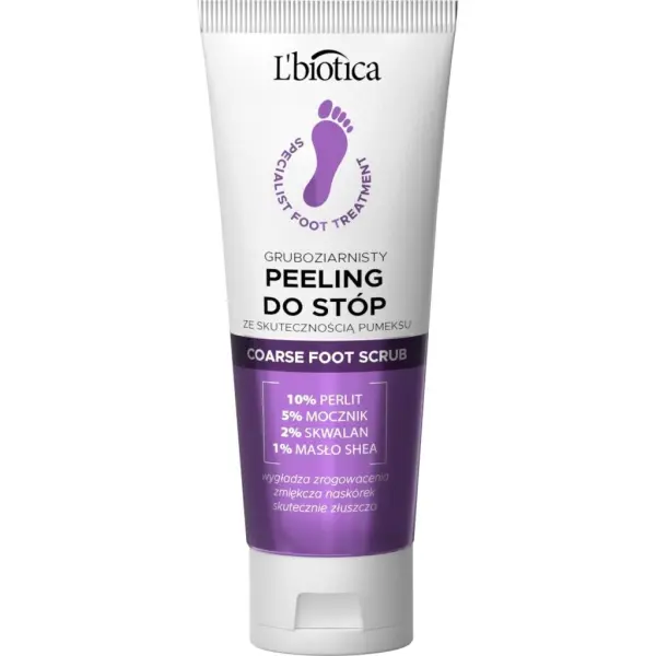 L'BIOTICA Gruboziarnisty Peeling do stóp 75g