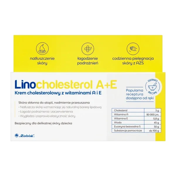 Linocholesterol A + E Krem cholesterolowy z witaminami A i E, 50g