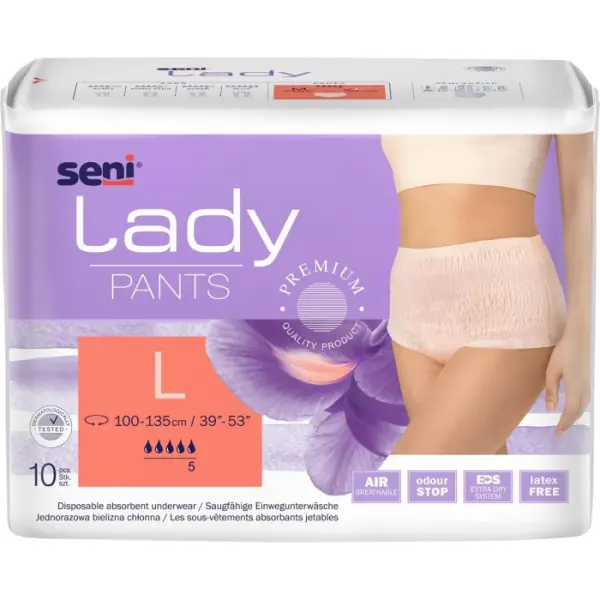 Majtki chłonne SENI LADY Pants L 10 sztuk