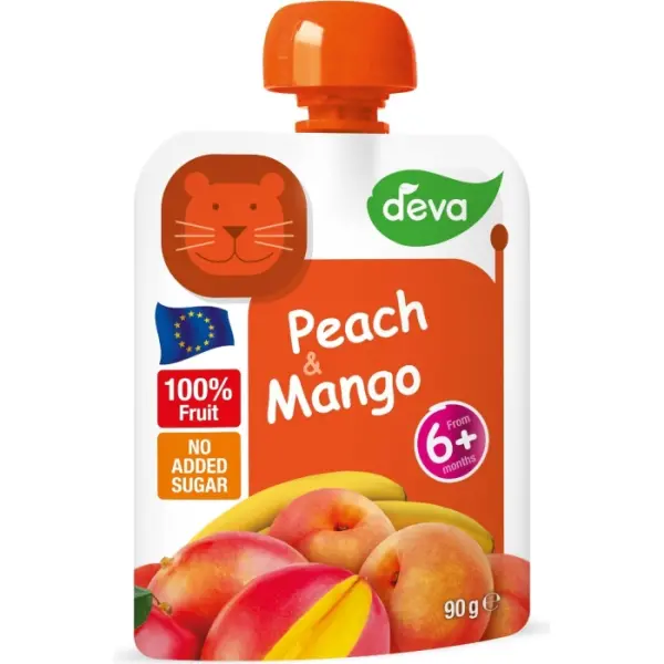 Mus owocowy brzoskwinia mango DEVA 90g