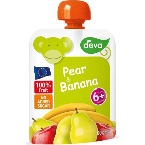 Mus owocowy gruszka i banan DEVA 90g