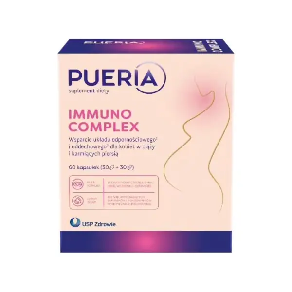 PUERIA IMMUNO COMPLEX, na odporność w ciąży, 60 kapsułek
