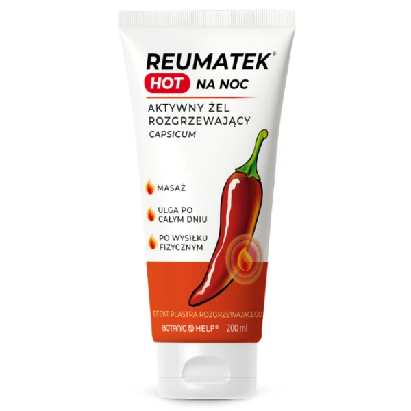 Reumatek Hot Na Noc Żel aktywny rozgrzewający, 200ml