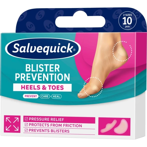 Salvequick Blister Prevention Plastry pięty, palce, 10szt.