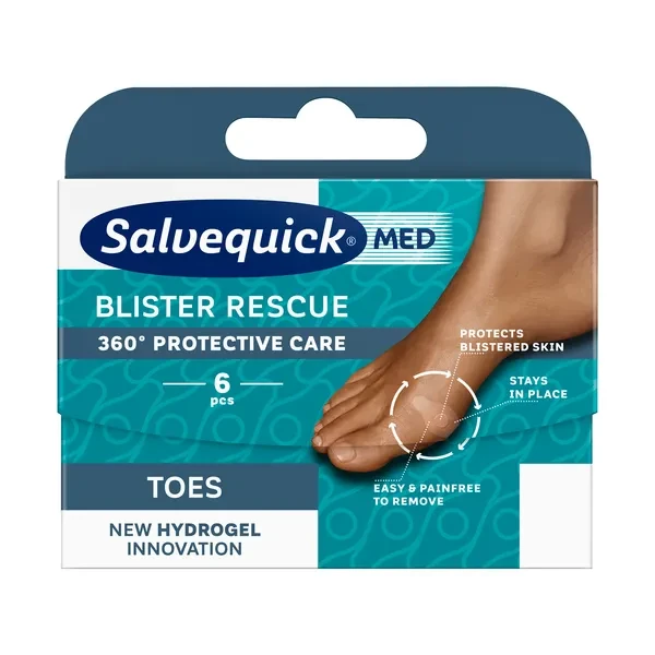 Salvequick Blister Rescue Plastry na pęcherze palce, 6szt.