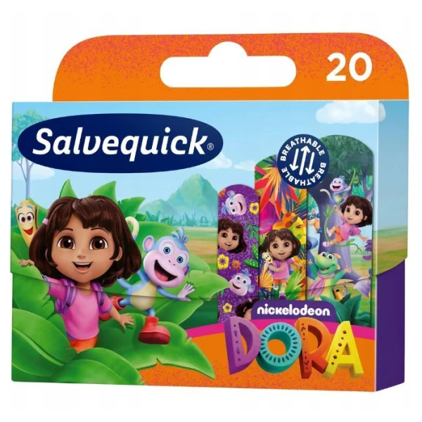 Salvequick Dora Plaster dla dzieci elastyczny wodoodporny, 20 szt.